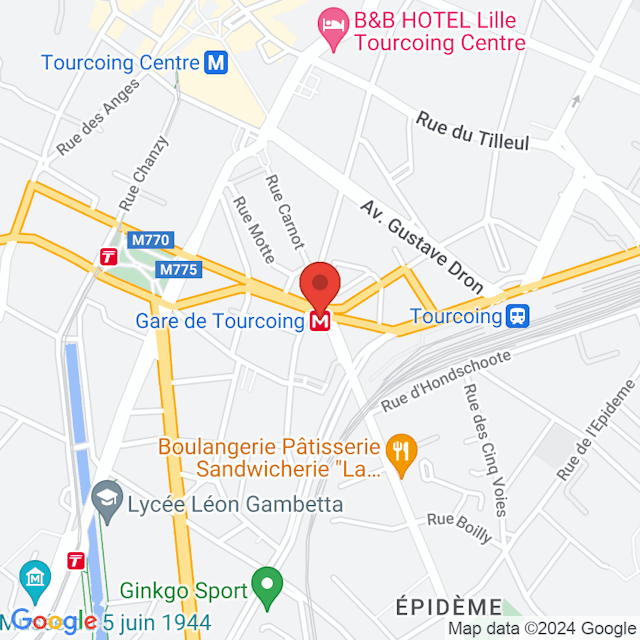 Gare de Tourcoing map